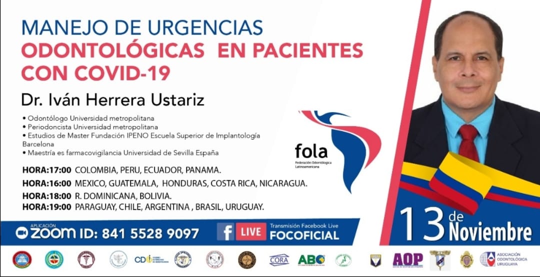 Conferencia – Manejo de urgencias odontológicas en pacientes con COVID-19 – FOLA