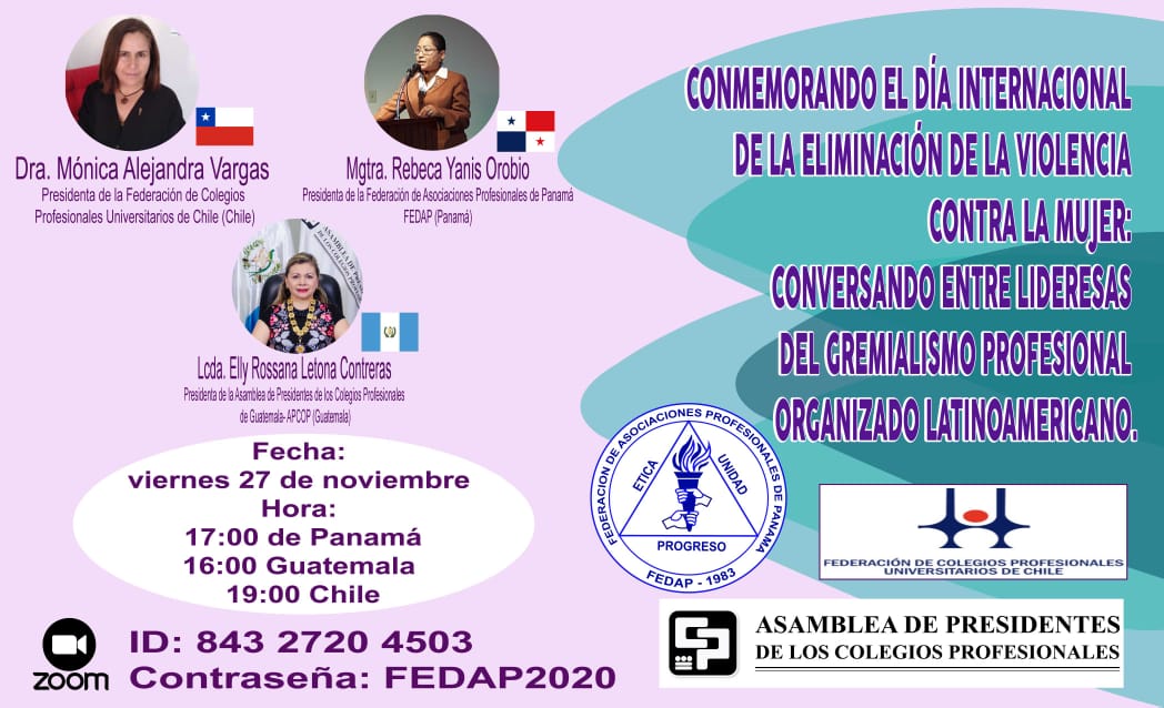 Conferencia-Conmemorando el día internacional de la Eliminación de la Violencia contra la mujer.