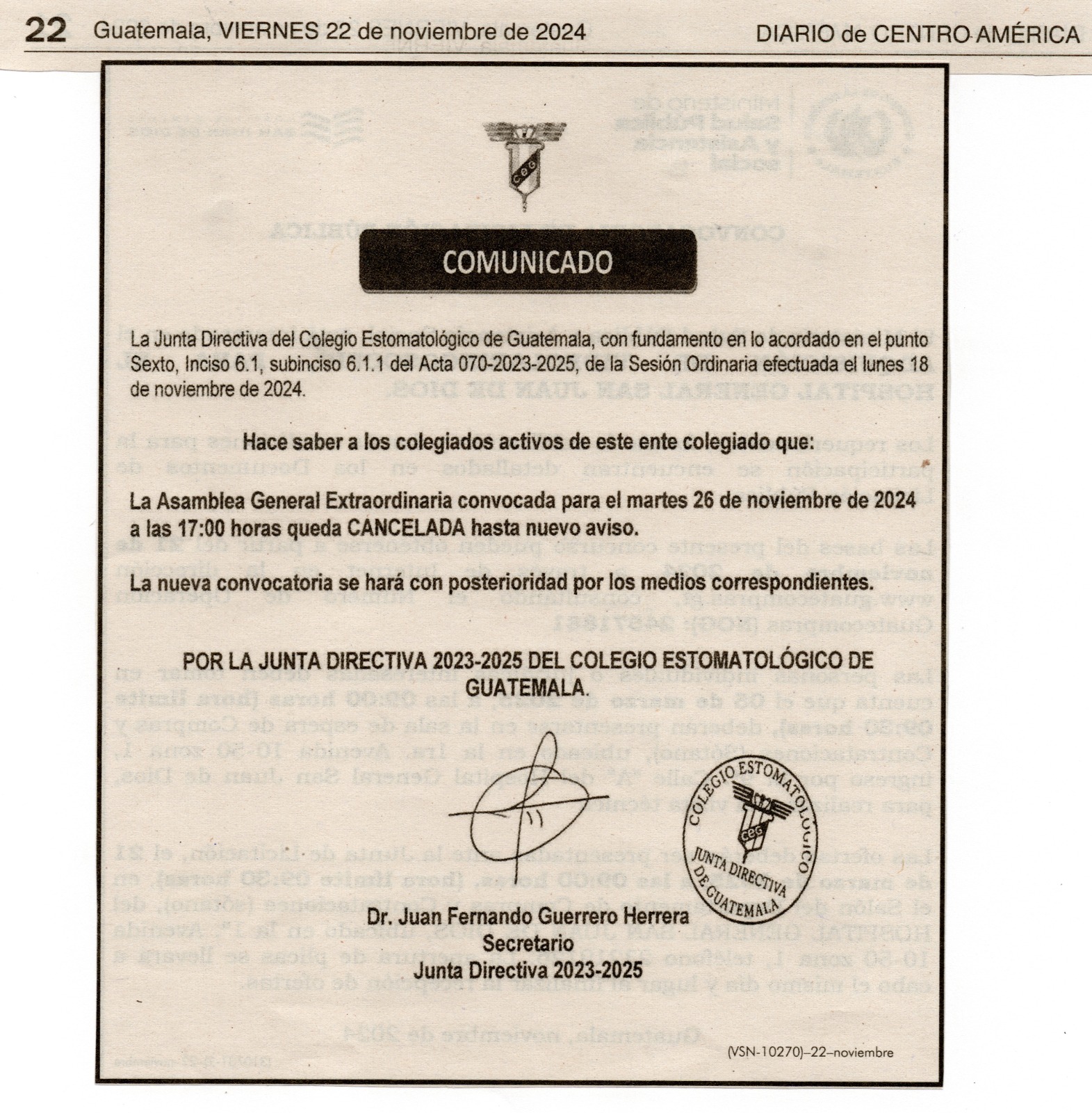 Comunicado